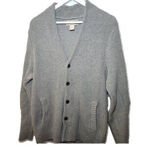 Duluth Trading Company, Shawl Collar Cardigan, Gray, Men's Large
